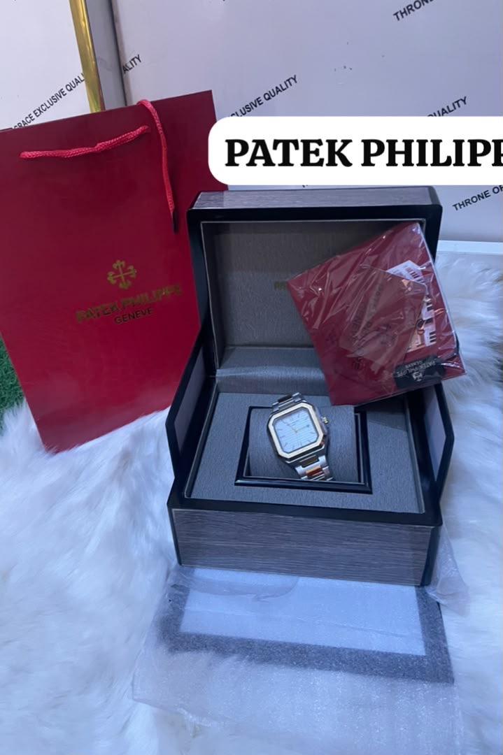 Luxury boxed wristwatch with a premium branded gift bag
